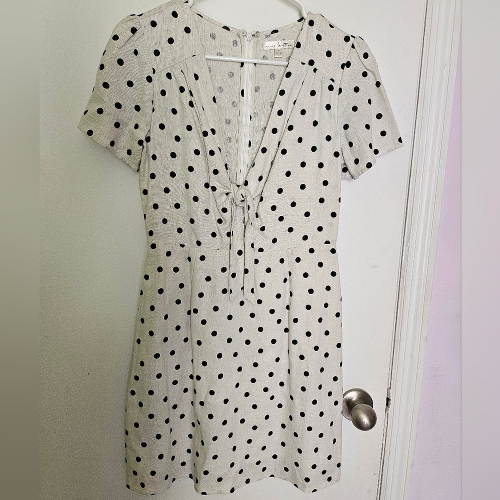 Nine Britton White Polka Dot Mini Dress
